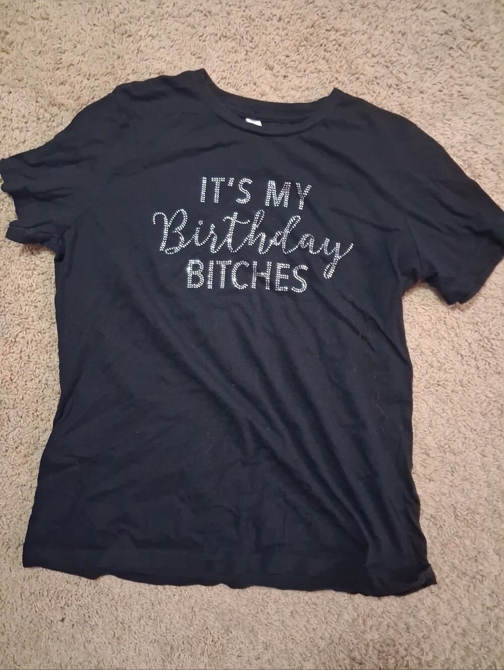 Black "It's My Birthday Bitches" Graphic Tee - Women's Shirt